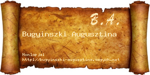 Bugyinszki Augusztina névjegykártya